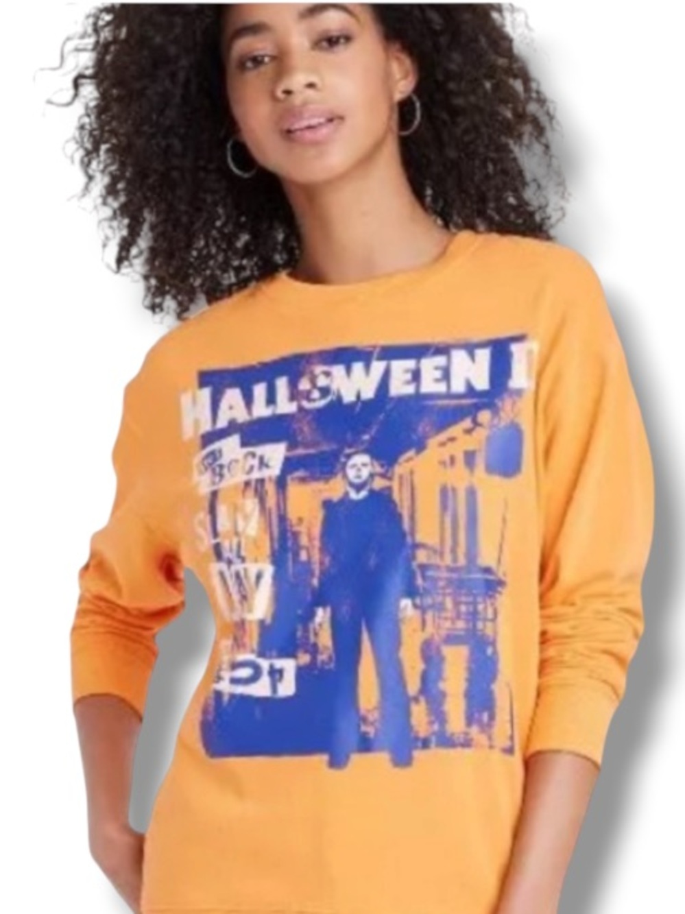 Halloween II Michael Myers Horror Women’s Orange Sweatshirt Slay All Day